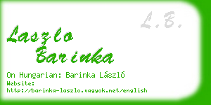 laszlo barinka business card