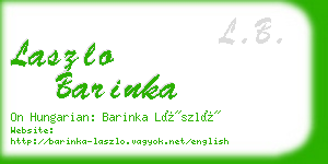 laszlo barinka business card